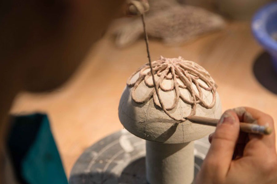 Kurs Silke Decker Experimentieren mit der Material Verlust Technik