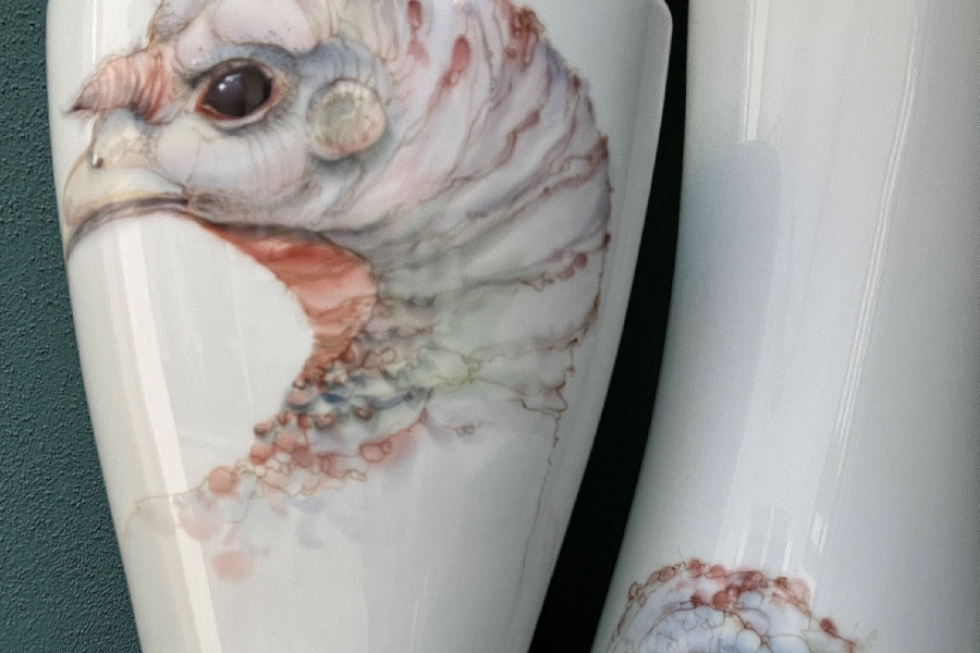 Kurs Tina Hopperdietzel naturalistische malerei auf porzellan